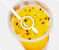 Passion fruit juice with seeds