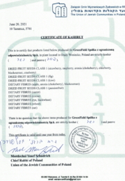 Kosher GreenField certificate