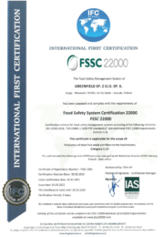 FSSC2200-GreenField-quality-certificate